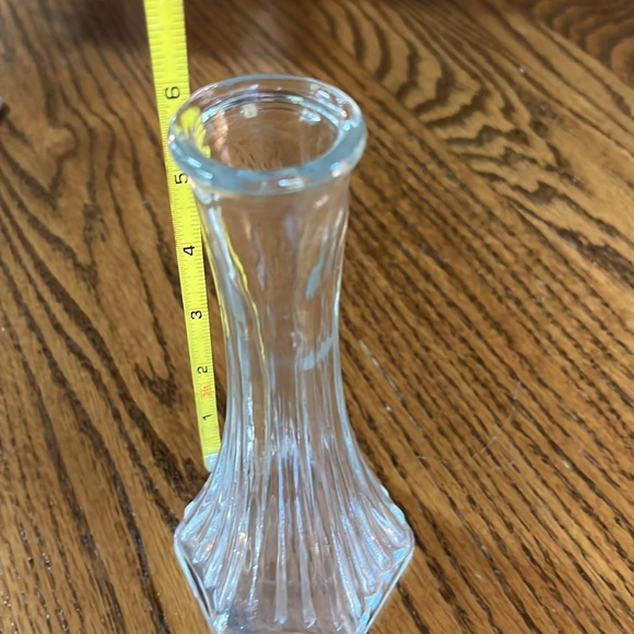 Small vintage bud vase marked EO BRODY CO 175 CLEVELAND OHIO USA clear glass - Picture 6 of 9